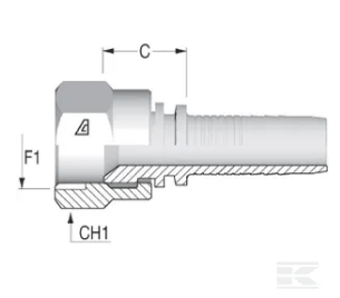 PIECES UNIVERSELLE PAG* - HYDRAULIQUE* - Raccord à sertir DN10-7/8 JIC