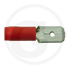 ELECTRICITE ECLAIRAGE PLS* - ELECTRICITE ECLAIRAGE* - Cosses plates isolées rouge, 6,3 x 0,8 mm, pour câbles de 0,5 à 1,0 mm²