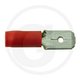 Cosses plates isolées rouge, 6,3 x 0,8 mm, pour câbles de 0,5 à 1,0 mm²