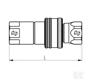 PIECES UNIVERSELLE PAG* - HYDRAULIQUE* - Coupleur à clapet mâle 1/4 BSP