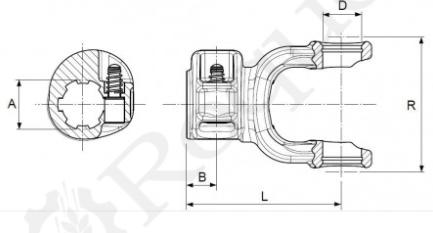 Pièces - TRANSMISSION CARDAN - MACHOIRE T5 VR Z6