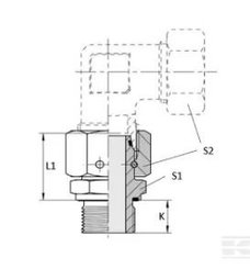 PIECES UNIVERSELLE PAG* - HYDRAULIQUE* - Adapteur tournant 8L - 1/4 BSP