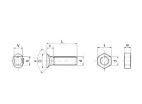 PIECES UNIVERSELLE PAG* - VISSERIE AGRICOLE* - Boulon planetaire M10X45