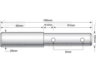 PNEUMATIQUE - ACCESSOIRE - Axe double 22/28mm (Vicon,PZ,.
