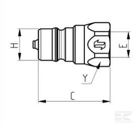 PIECES UNIVERSELLE PAG* - HYDRAULIQUE* - Coupleur à clapet mâle 3/8 BSP