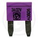 Fusibles mini plats 3A DIN 72 581, violet