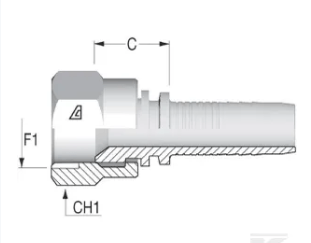 PIECES UNIVERSELLE PAG* - HYDRAULIQUE* - Raccord à sertir DN08-1/2 JIC