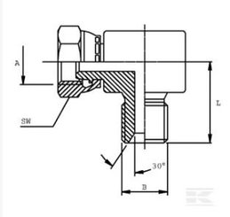 PIECES UNIVERSELLE PAG* - HYDRAULIQUE* - Raccord coude male/femelle tou