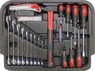 OUTILLAGE PLS* - OUTILLAGE A MAIN* - Mallette de dépannage sur roues 133 outils 1/4" - 1/2"