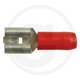 Cosses baïonnettes isol. rouge, 6,3 x 0,8 mm, pour câbles de 0,5 à 1,0 mm²