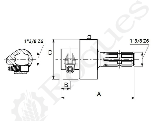 Pièces - TRANSMISSION CARDAN - ROUE LIBRE M/F 1"3/8Z6