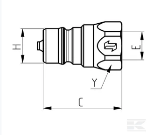 PIECES UNIVERSELLE PAG* - HYDRAULIQUE* - Coupleur à clapet mâle 1/4 BSP