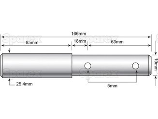 PNEUMATIQUE - ACCESSOIRE - Axe double 19/25mm, usage mult