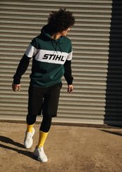 VETEMENTS EPI PLS* - STANDARD* - SWEAT À CAPUCHE HOMME VERT ET NOIR TAILLE XL