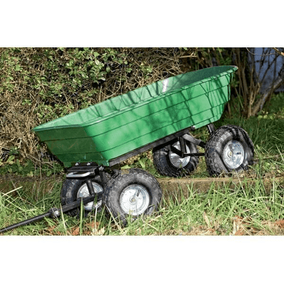 CONSOMMABLE MOTOC PLS* - DIVERS* - CHARIOT DE JARDIN AVEC BAC VERT EN PLASTIQUE BASCULANT - 75 LITRES - 250 KG MAX