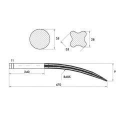 FOURCHE - DENT - FOURCHE GRAPIN TYPE EMILY 