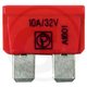 Fusibles enfichables plat 10A DIN 72 581, rouge
