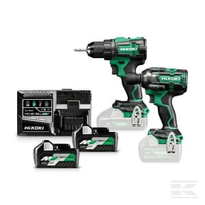 OUTILLAGE PLS* - ELECTROPORTATIF* - Pack 18v 5Ah perceuse-visseuse + boulonneuse choc + 2 batterie
