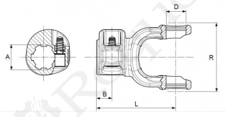 Pièces - ROQUES ETS - Machoire 1"3/8 z6 taille 4