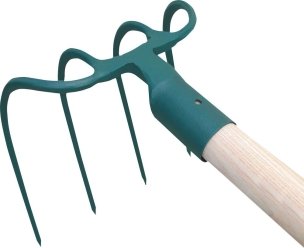 BRICOLAGE JARDINAGE PLS* - DIVERS* - Croc à fumier 4 dents avec manche 130cm Forge de Magne
