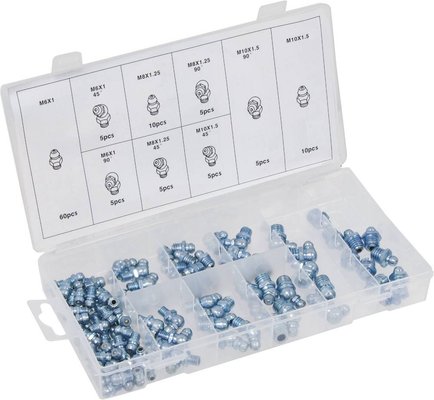 ACCESSOIRE GRAISSAGE ET LUBRIFICATION PLS* - ACCESSOIRE GRAISSAGE ET LUBRIFICATION* - ASSORT.110 PCS GRAISSEURS HYDRAULIQUES
