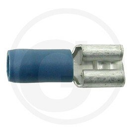 ELECTRICITE ECLAIRAGE PLS* - ELECTRICITE ECLAIRAGE* - Cosses baïonnettes isol. bleu, 6,3 x 0,8 mm, pour câbles de 1,5 à 2,5 mm²