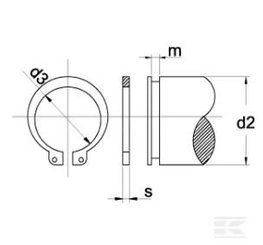 PIECES UNIVERSELLE PAG* - QUICAILLERIE* - Circlip 19 mm ext.