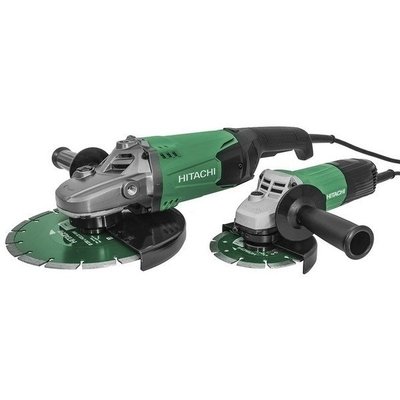 OUTILLAGE PLS* - ELECTROPORTATIF* - LOT DE 2 MEULEUSES G13SW2YFZ 125mm 1200W + G23SW2W7Z 230mm 2200W Hikoki