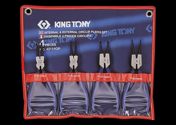 OUTILLAGE PLS* - OUTILLAGE A MAIN* - Trousse de 4 pinces Circlips King Tony