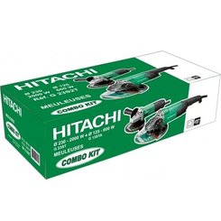 OUTILLAGE PLS* - ELECTROPORTATIF* - LOT DE 2 MEULEUSES G13SW2YFZ 125mm 1200W + G23SW2W7Z 230mm 2200W Hikoki