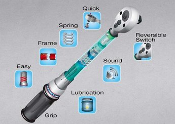 OUTILLAGE PLS* - OUTILLAGE A MAIN* - Clé dynamométrique 1/2" DIN ISO 6789 80-400Nm graduation 2Nm