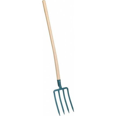 BRICOLAGE JARDINAGE PLS* - DIVERS* - Fourche a becher 4 dents avec manche 100cm Forge de Magne