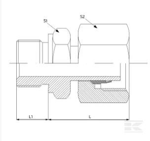 PIECES UNIVERSELLE PAG* - HYDRAULIQUE* - Adapteur tournant AT17/15x21CY