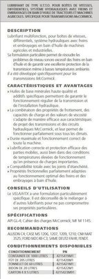 PIECES TRACTEUR PAG* - LUBRIFIANTS* - HUILE TRANSMISSION FREIN IMMERGE VELA C+ 5L Landini