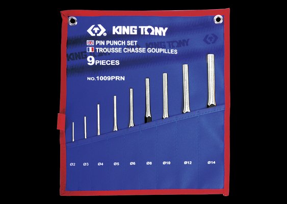 OUTILLAGE PLS* - OUTILLAGE A MAIN* - Jeu de 9 chasse-goupilles 2-14mm finition brunie King Tony