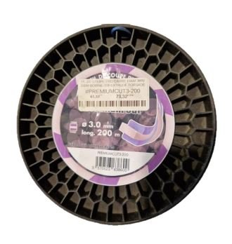 CONSOMMABLE MOTOC PLS* - FIL COUTEAU* - FIL DE COUPE PRO CARRE DIAM 3MM 200M BOBINE-TRI-EXTRUDÉ TORSADÉ ISEKI