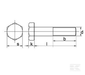 PIECES UNIVERSELLE PAG* - VISSERIE* - Boulon hexagonal partiellement fileté M14x140 10.9 noi